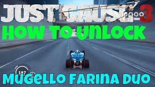 Just Cause 3 How to Unlock the Rare Mugello Farina Duo Car (Fastest Car in Game!)