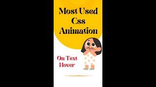 Most used text underline animation css #shorts