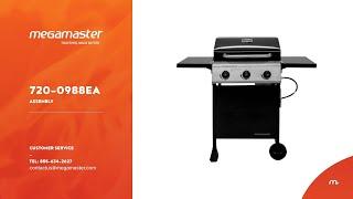 Megamaster 3 Burner Propane Grill: Assembly Video