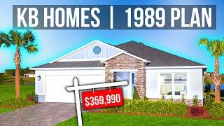 1989 by KB Homes | Palm Bay | 1,989 SF | 4 Bedroom 2 Bath | Gardens at Waterstone $359,990+