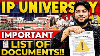 IP University IMPORTANT List of Documents for Admission 2025Online Counselling | Admission 