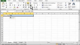 Excel 2010: How To Merge and Center Cells - Tutorial Tips and Tricks