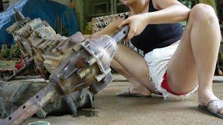 Genius Girl Repair restoration engine | Fixing our 50 Year Old Semi Truck