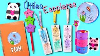 5 IDEAS HAZLO TU MISMO - ÚTILES ESCOLARES LINDOS - TRUCOS Y MANUALIDADES “REGRESO AL COLEGIO”