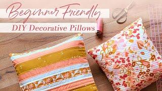 Beginner Friendly DIY Decorative Pillows