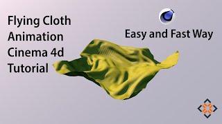 how to make Flying cloth(waving cloth) cloth simulation animation  | cinema 4d tutorial | cinema 4d