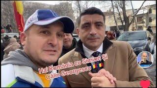 Protest în București cu Călin Georgescu George Simion Turul 2 Înapoi, Noi vrem Pace, Nu Război!