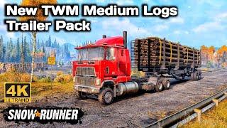 New Medium Logs Trailer Pack In SnowRunner Season 14 #snowrunner #truck #4k