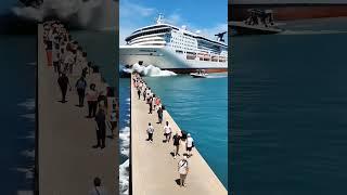 Cruise Ship Fails to Maneuver and Scrapes the Dock!