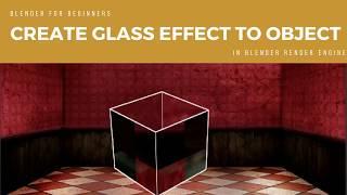 Create Glass Effect to Object at Blender Render Engine in Blender