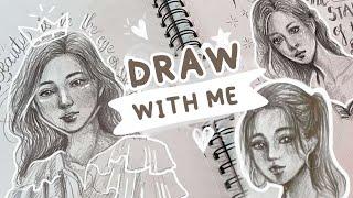 How to Draw FACES️ Draw with Me! #drawing #arttutorial #sketching #portraitdrawing #draw #howtodraw