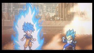 Goku ssj god vs. Vegeta ssj god (CHAR HD Jus REMASTERIZADO )  ikemen - mugen  "Dragon ball"