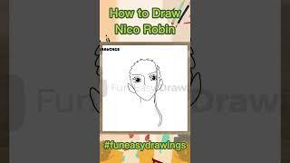 How to Draw Nico Robin Easy  @funeasydrawings | Как нарисовать Нико Робин легко #shorts