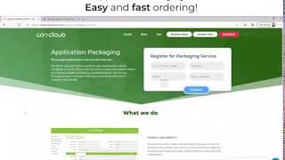 Application Packaging? Easy and fast ordering portal