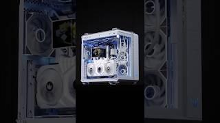 WHITE CUSTOM PCBUILD intel i7-14700KF & RTX 4080 #pcbuild #gaming #computer #pc #shorts #asmr