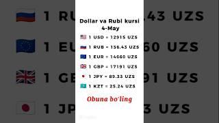 Dollar va Rubl kursi bugun | Valyuta kursi 4-may 2025