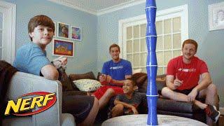 NERF Stunt - The Blind Ricochet with Vortex Revonix 360 ft. Dude Perfect