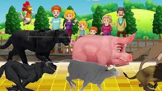 WILD Animal Stampede CHAOS in 3D Cartoon Animation!