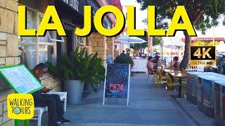 Downtown La Jolla | San Diego | Shopping and Restaurants | 4K Walking Tour