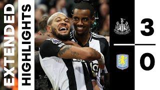 Newcastle United 3 Aston Villa 0 | EXTENDED Premier League Highlights