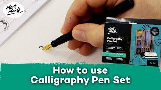 How to use Mont Marte Calligraphy Pen Set Signature 31pc