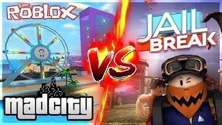 MAD CITY VS JAILBREAK | МАД СИТИ ПРОТИВ ДЖАИЛБРЕЙК | РОБЛОКС | ROBLOX | JAILBREAK | MAD CITY