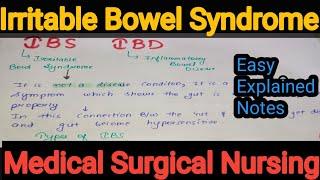 Notes Of IBS (Irritable Bowel Syndrome)  in Medical Surgical Nursing in Hindi.