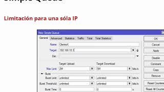 Redes de datos con MIKROTIK - CLASE 9: Simple Queues - Curso: Marzo 2024 - 27.05.2024