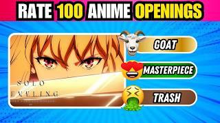 RATE 100 ANIME OPENINGS  | RATE 100 BANGERS  | PART 3 #animeopeningquiz