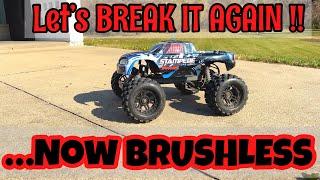 LET’s BREAK the “CHEAPEST TRAXXAS STAMPEDE”…….Now BRUSHLESS!!