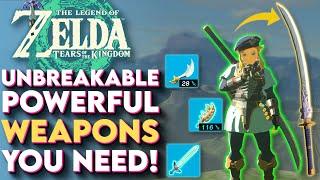 Unbreakable & Powerful WEAPONS Zelda Tears Of The Kingdom! (Zelda TOTK Tips and Tricks)