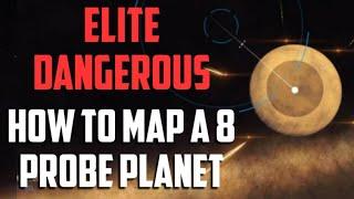 Elite Dangerous - How To Map Planets / Surface Scanner - Efficiency Bonus - 8 Probe Planet