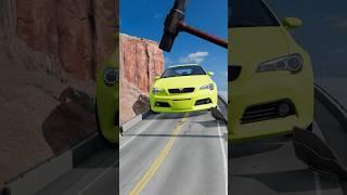 Small to Giant car vs Giant hammer #shorts #beamngdrive