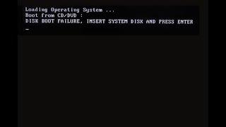 Disk Boot Failure, Insert System Disk And Press Enter fix