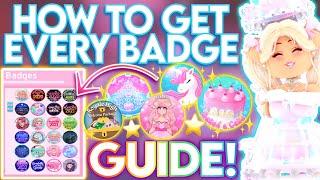 HOW TO GET EVERY OBTAINABLE BADGE IN ROYALE HIGH! EASY 2023 GUIDE! ROBLOX Royale High Badge Guide