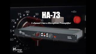 Heritage Audio - HA-73 Elite Series Connections & Features