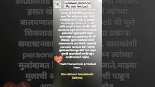 Parents feedback for Learnwell |best preprimary school#ytshorts #shorts #trending #viral