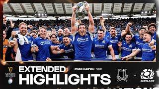 HISTORIC WIN  | EXTENDED HIGHLIGHTS | ITALY V SCOTLAND | 2024 GUINNESS MEN'S SIX NATIONS RUGBY