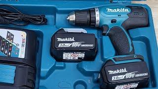 Makita Дрель Шуруповёрт LXT DDF453RFE Б/У полный комплект, 2 АКБ 3 Аh ,плюс зарядка и кейс. Надёжное