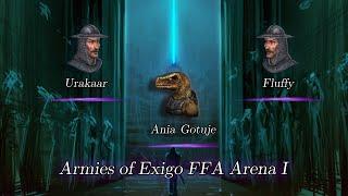 Urakaar vs Fluffy vs Ania Gotuje - Armies of Exigo FFA Arena I