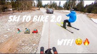 Ski To Bike In One Run 2.0 - CRAZY!!!