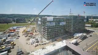 USZ (Universitäts Spital Zürich) - Gewerbehäuser im Hochbord Dübendorf im Zeitraffer