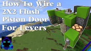 Minecraft 1.15. How to build a 2x2 flush piston door with leavers on both sides. (jeb door)