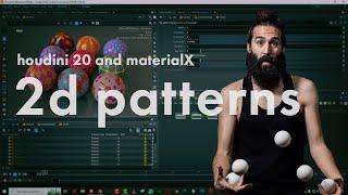 houdini 20 and materialX - 2d patterns