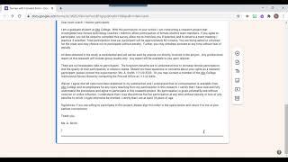 Creating a Google Form Survey with a Consent Letter