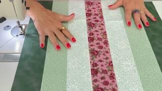 Only FABRIC STRIPS  Quick and EASY PATCHWORK to Sew