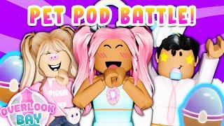  Whoever Opens A LEGENDARY First WINS!  Overlook Bay Easter Pet Pod Battle | Roblox Overlook Bay