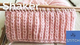 Shaker stitch (Half Fisherman's Rib): A two-row repeat knitting pattern, easy and reversible,