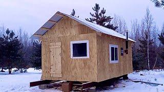 Building A VERY SIMPLE Off Grid Cabin: Wood Stove Install, Wiring, Insulation, Sheeting