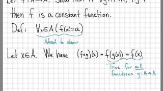 Proof and Problem Solving - Functions Example 03